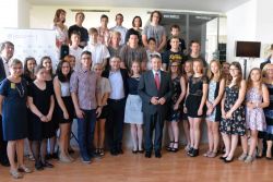 Ministři zahraničních věcí ČR a SRN Lubomír Zaorálek a Sigmar Gabriel navštívili naši školu